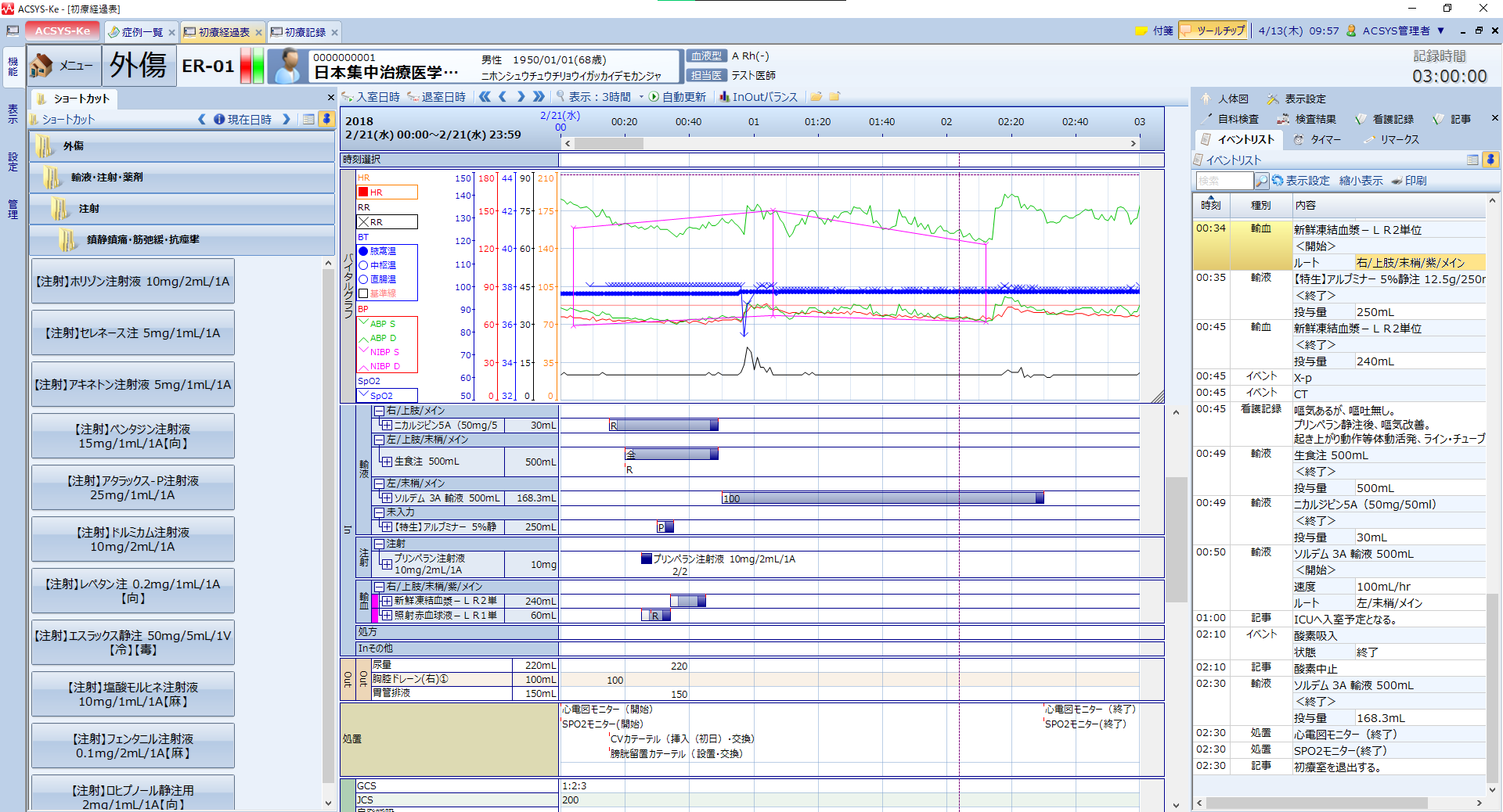 ACSYS-Ke 初療経過表